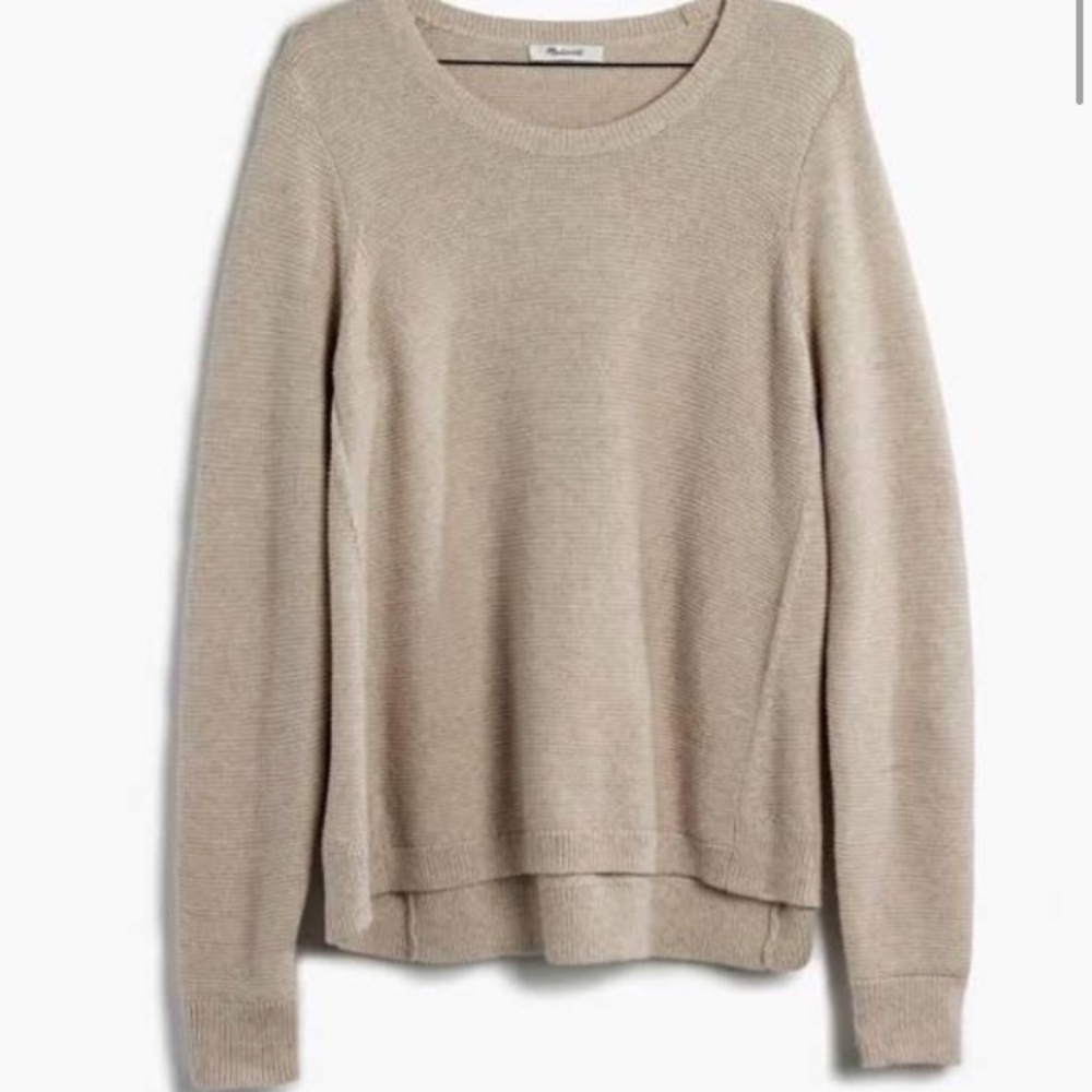 Madewell Oatmeal Riverside Textured Sweater